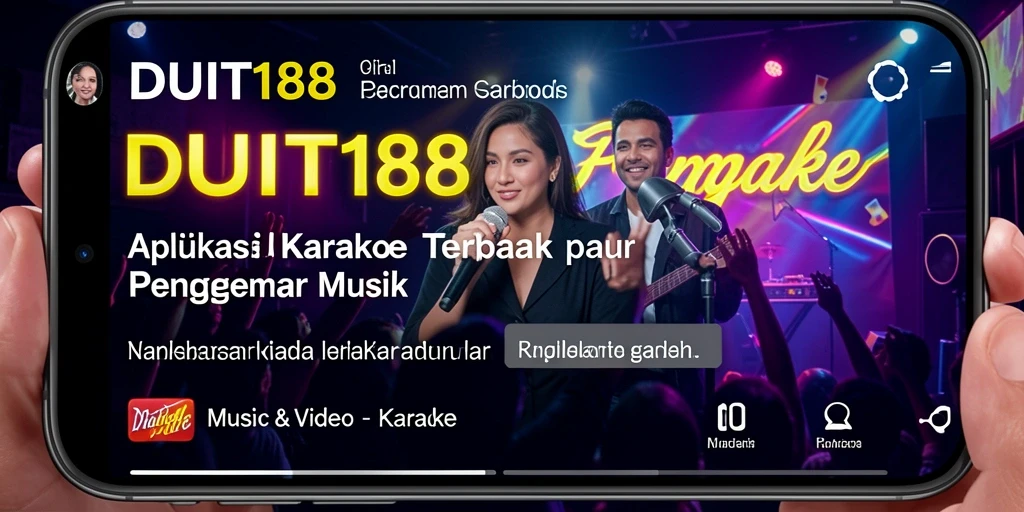 Antarmuka menarik dan sederhana dari aplikasi Karaoke DUIT188.