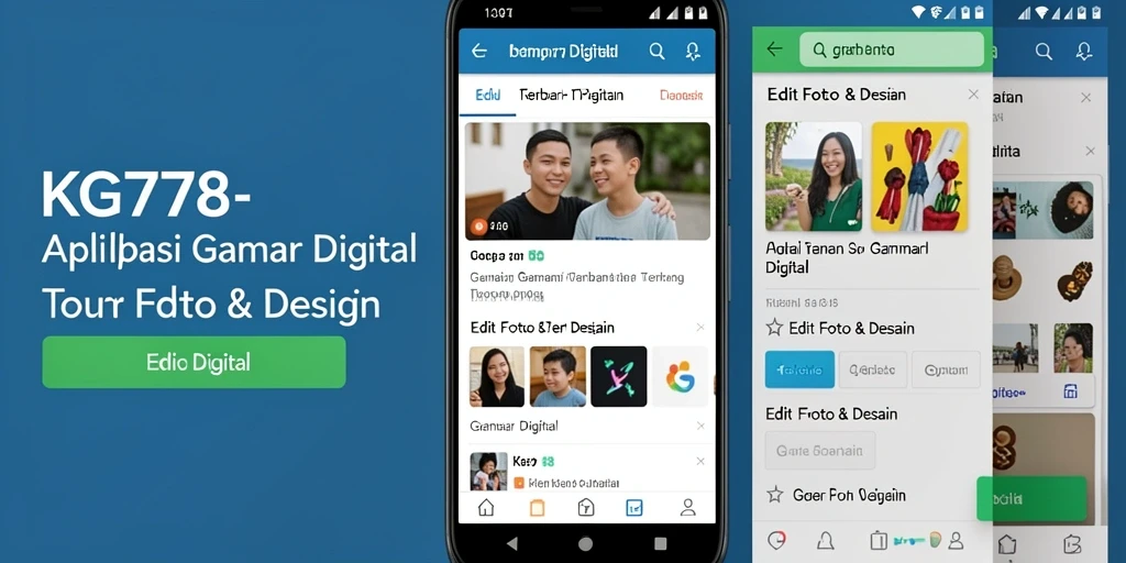 Tampilan antarmuka KG778 dengan berbagai fitur Gambar Digital.