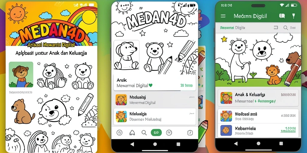 Tampilan antarmuka aplikasi MEDAN4D yang cerah dan interaktif.