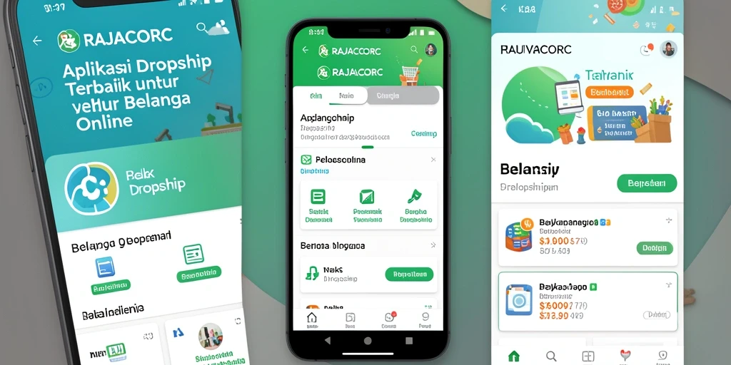 Antarmuka RAJACORC yang memudahkan pengguna berbelanja dan dropship.