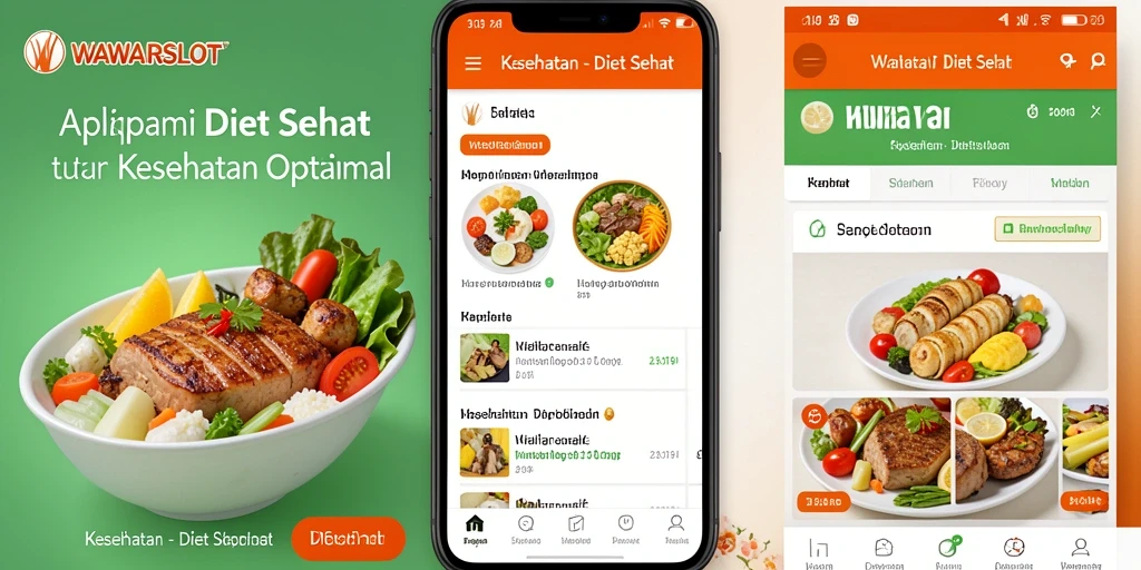 Tampilan antarmuka aplikasi WAWARSLOT untuk diet sehat.