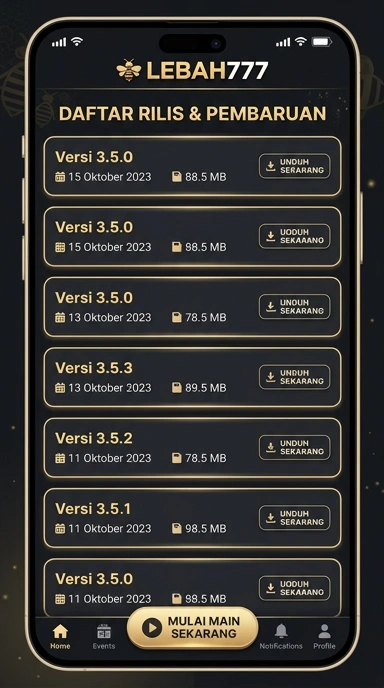Riwayat Versi lebah777 untuk Pengguna Android